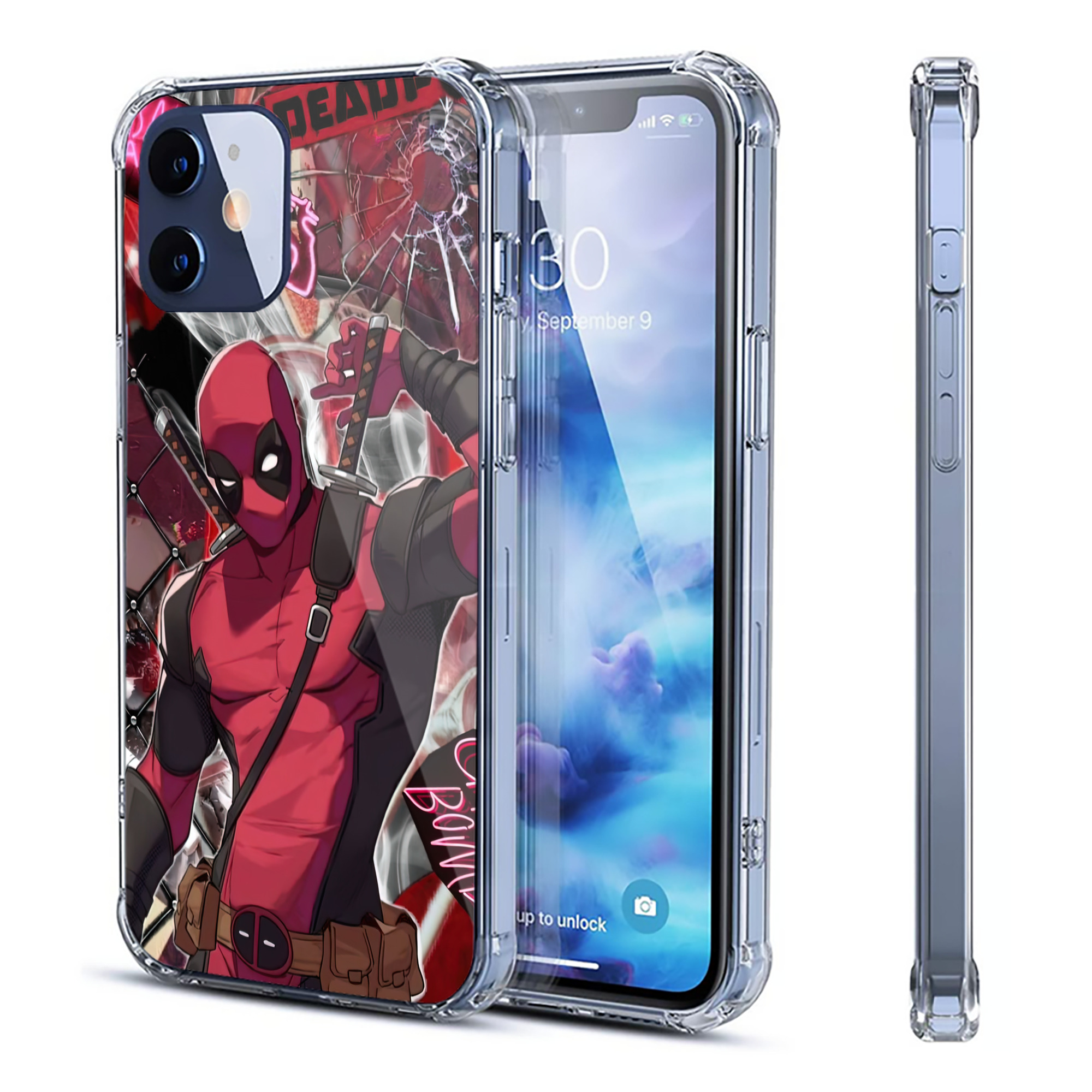 （画像用） Deadpool デッドプール 【iPhone 12シリーズ対応】透明スマホケース（クリアソフトケース）